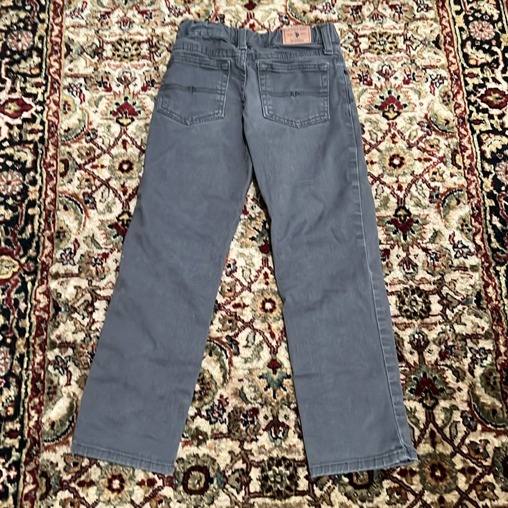 U.S. Polo Association Kids Gray Denim Jeans Size 6 Adjustable Waistband - Picture 3 of 5